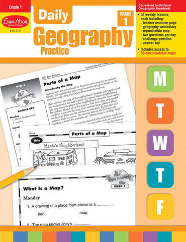 Daily Geography Practice, Grade 1