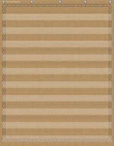 Burlap 10 Pocket Chart (34" x 44")