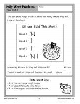 Daily Word Problems Math, Grade 1