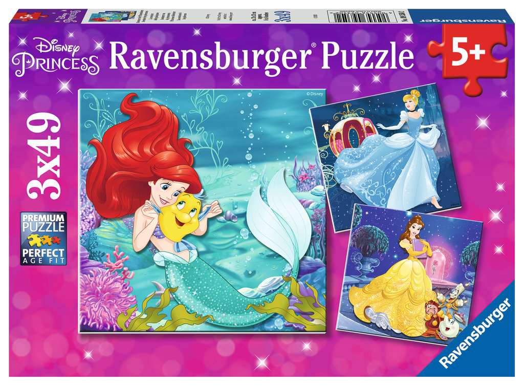 Princesses Adventure 3 x 49 Puzzle