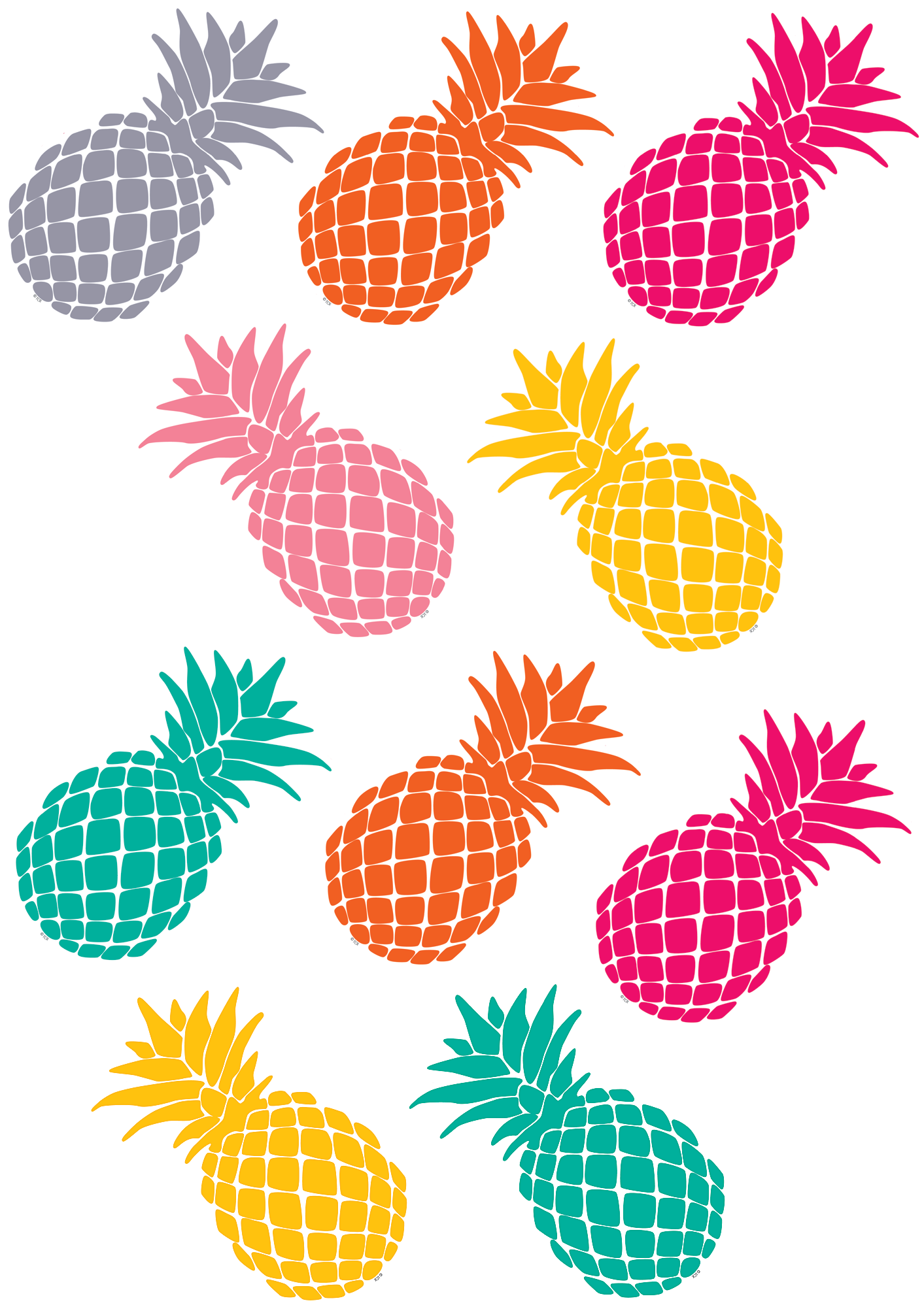 Tropical Punch Pineapples Accents
