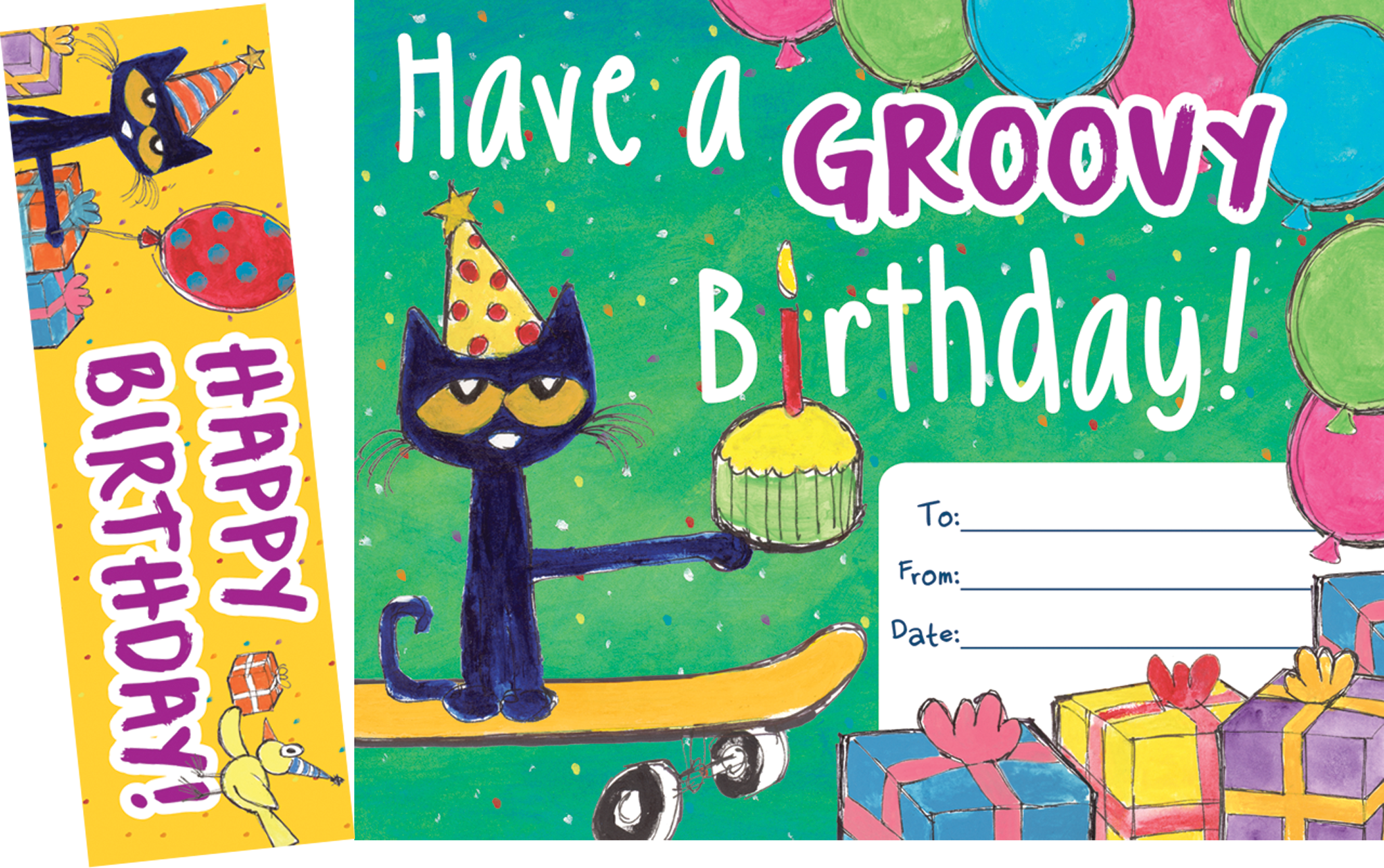 Pete the Cat® Groovy Birthday! Bookmark Awards