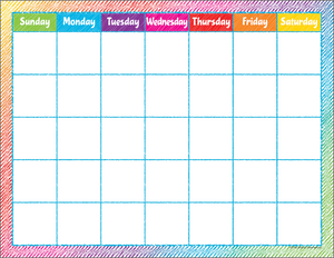 Colorful Scribble Calendar Chart