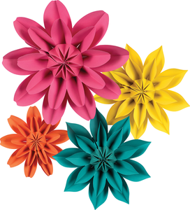 Beautiful Brights Paper Flowers