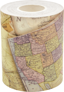 Travel the Map Straight Rolled Border Trim