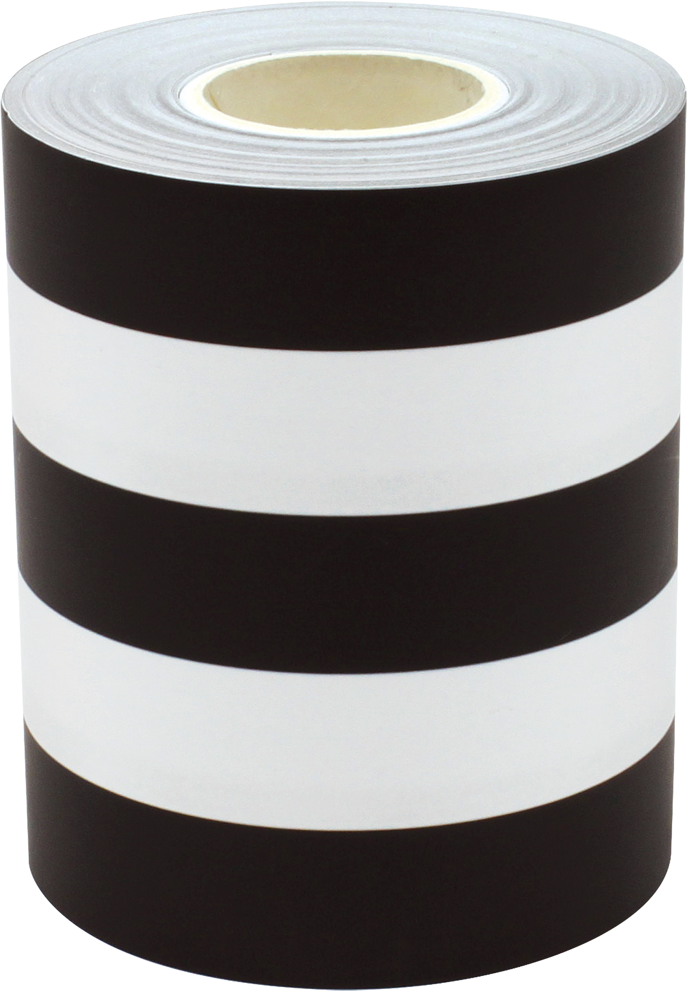Black & White Stripes Straight Rolled Border Trim