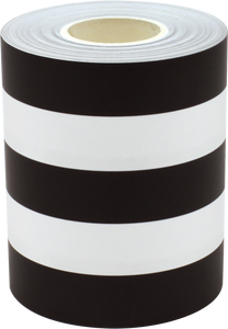 Black & White Stripes Straight Rolled Border Trim