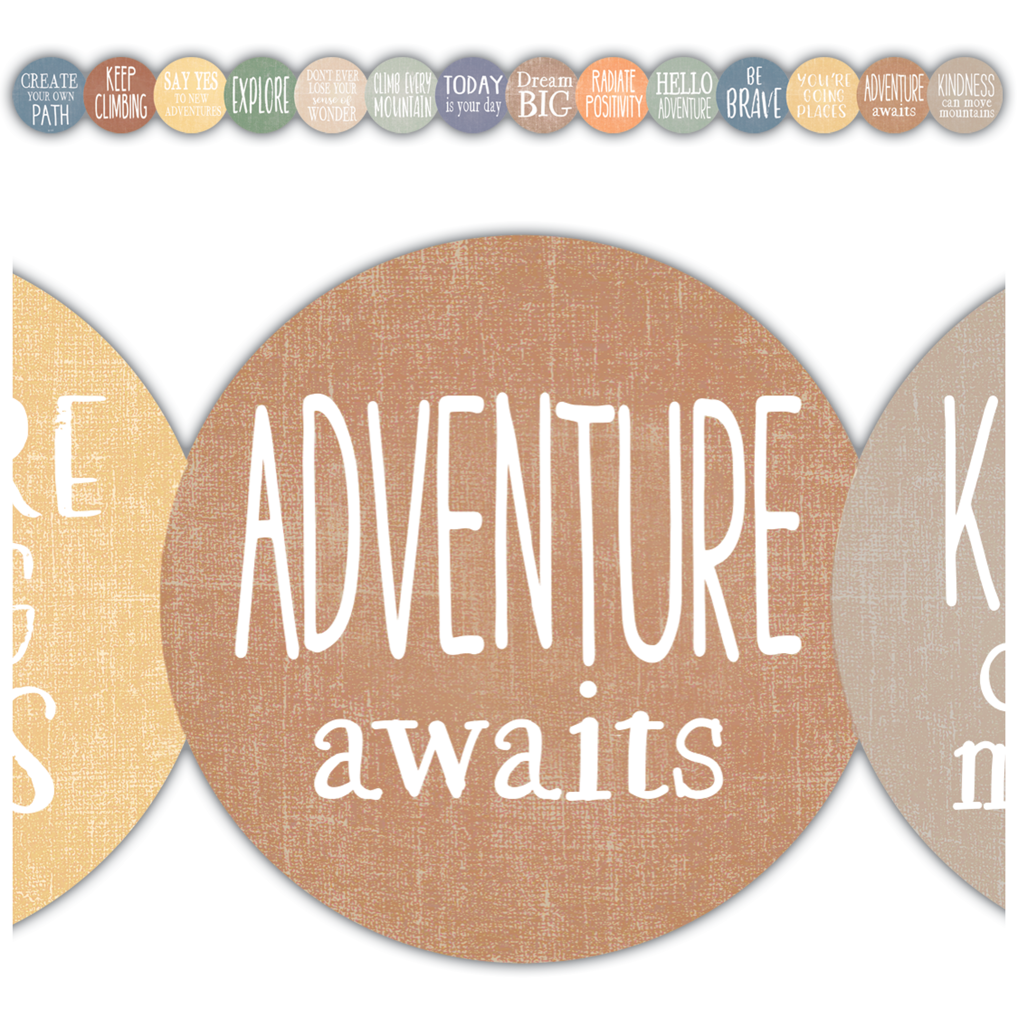 Moving Mountains Positive Sayings Die-Cut Border Trim