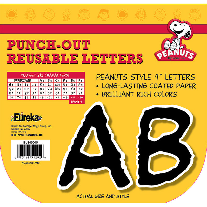Peanuts® Deco Letters, Black