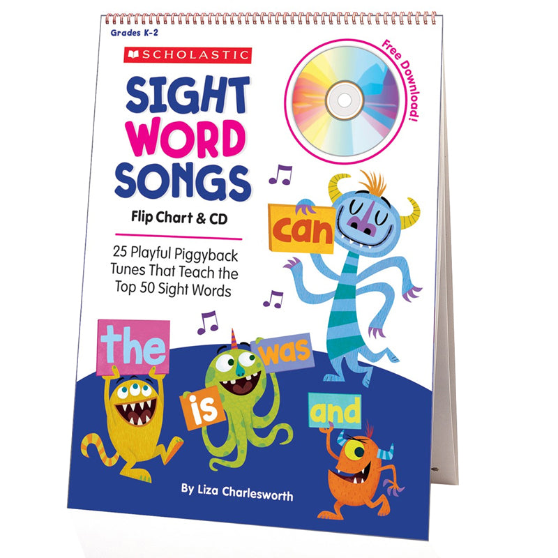 Sight Word Songs Flip Charts, 1st 50 words