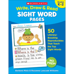 Write, Draw & Read Sight Word Pages