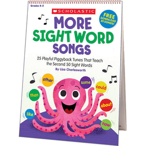 More Sight Word Songs Flip Charts, 2nd 50 words