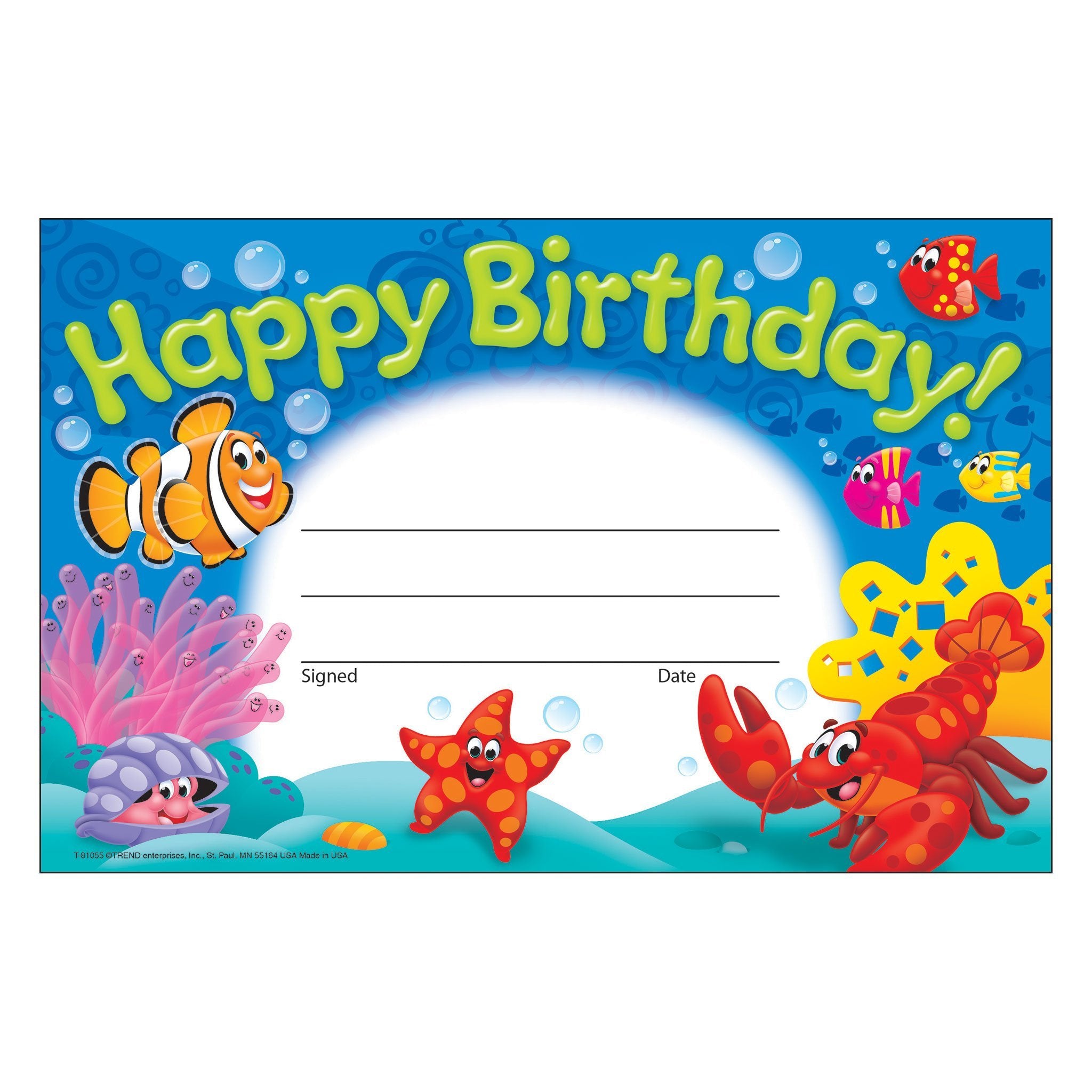 Happy Birthday! Sea Buddies™ Rewards & Incentives