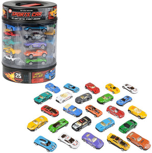 Die-Cast Car Set In Tire Carrying Case